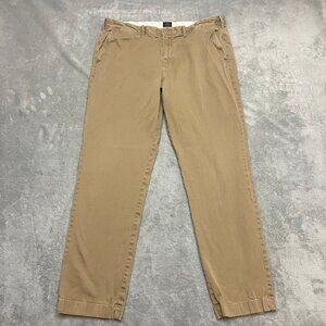 J Crew Chino Pants Mens 38x34 Tan Cotton Stretch 770 Straight Fit